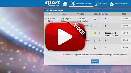 Videobemutató a tippadásról